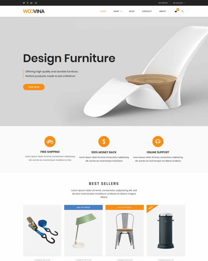 Main Demo - Website Template for Furniture, Interior Store