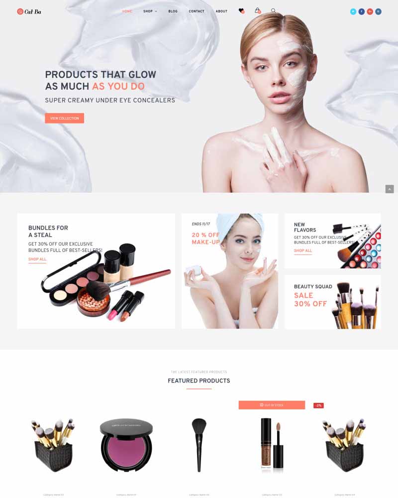 Cat Ba - Website Template for Beauty, Natural Cosmetics