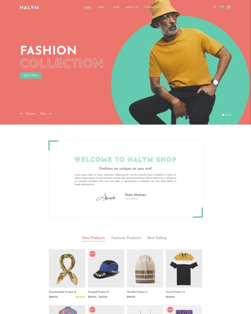 Halym - Website Template for Clothing & Fashion