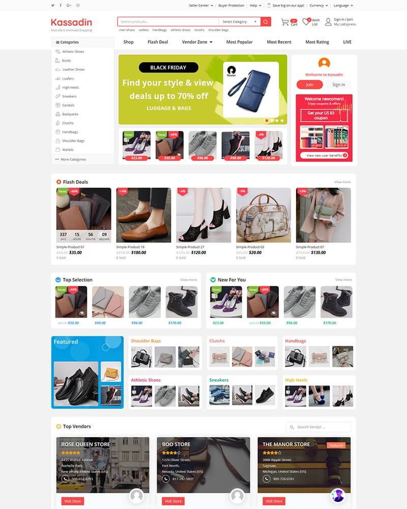 Kassadin - Website Template for Multi-Vendor Marketplace