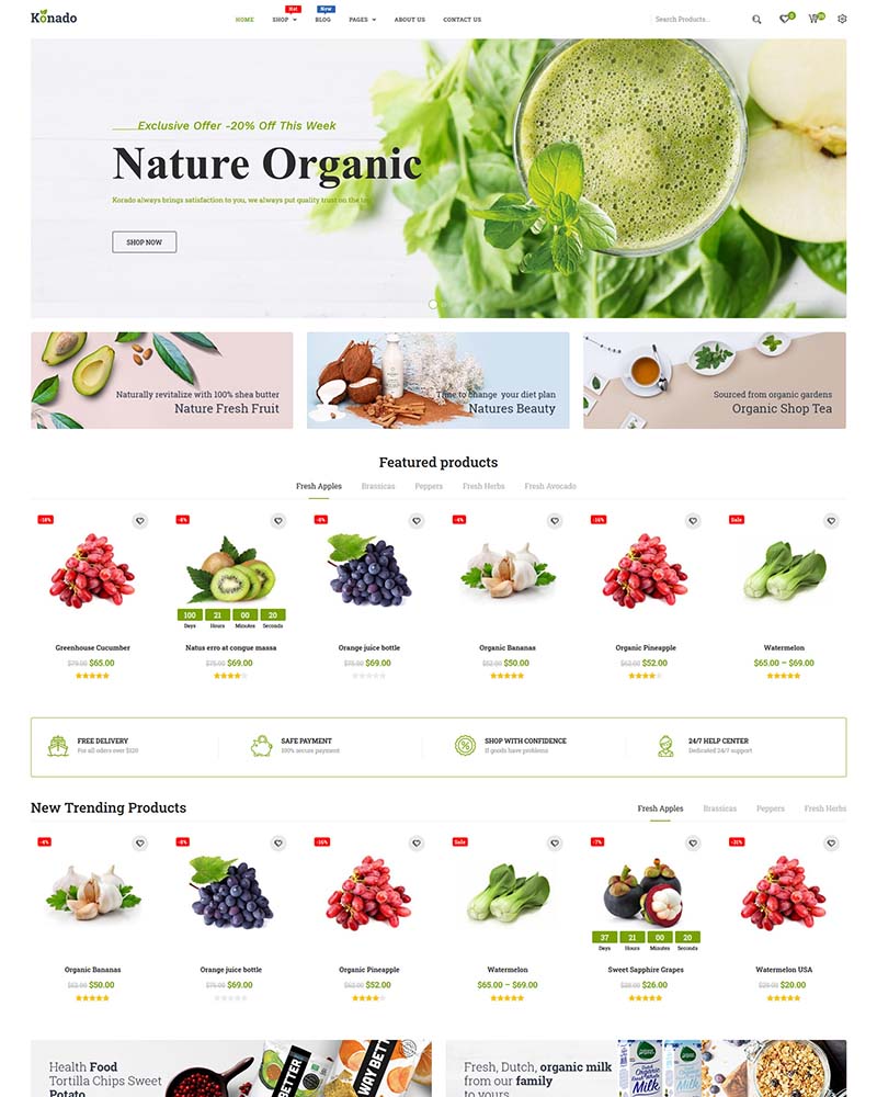 Konado - Website Template for Organic Food Shop